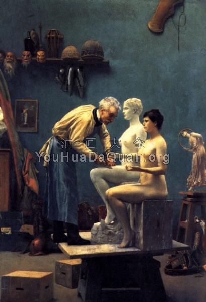 Working in Marble, or The Artist Sculpting Tanagra - 让·莱昂·杰罗姆